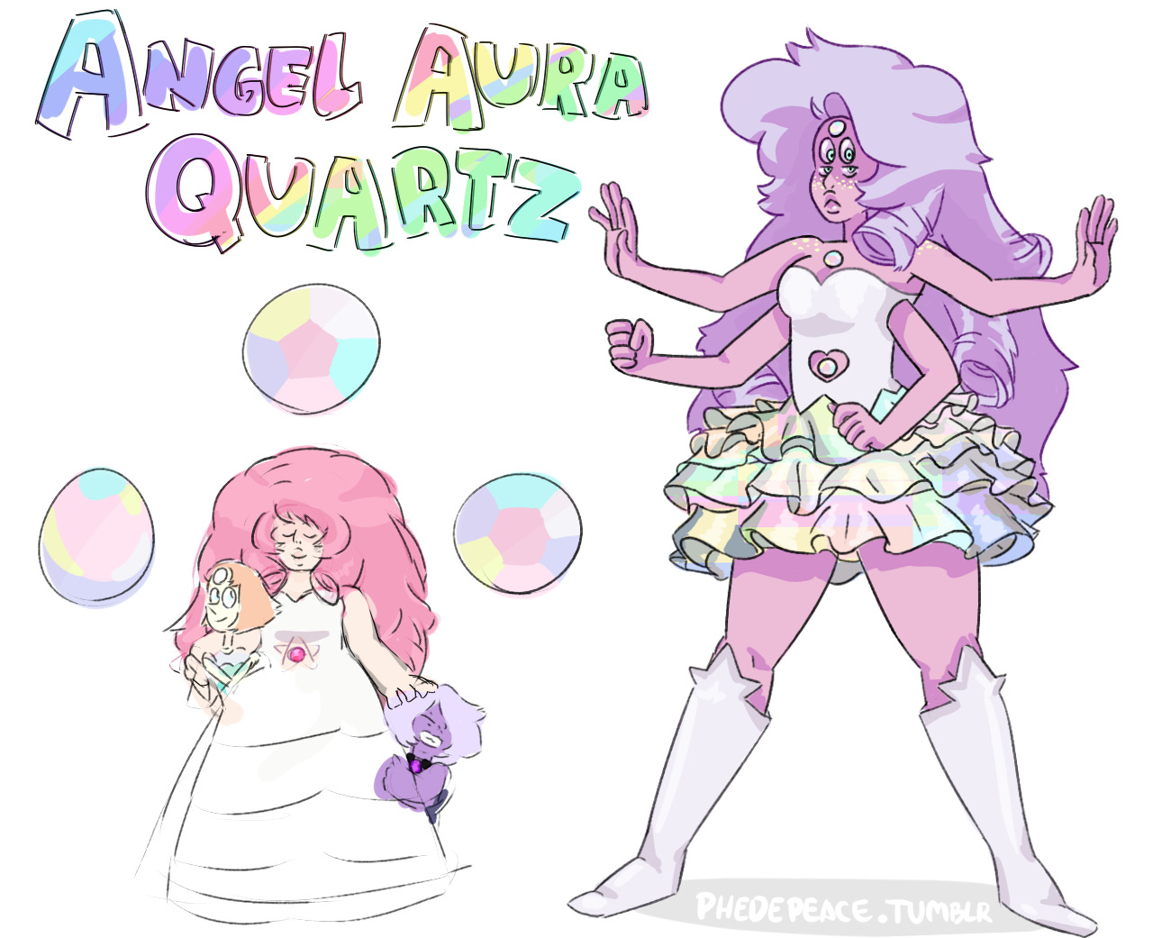 This is Angel , Angel Aura Quartz, fusion of Pearl, Rose and Amethyst. She is an angel ♥ okno