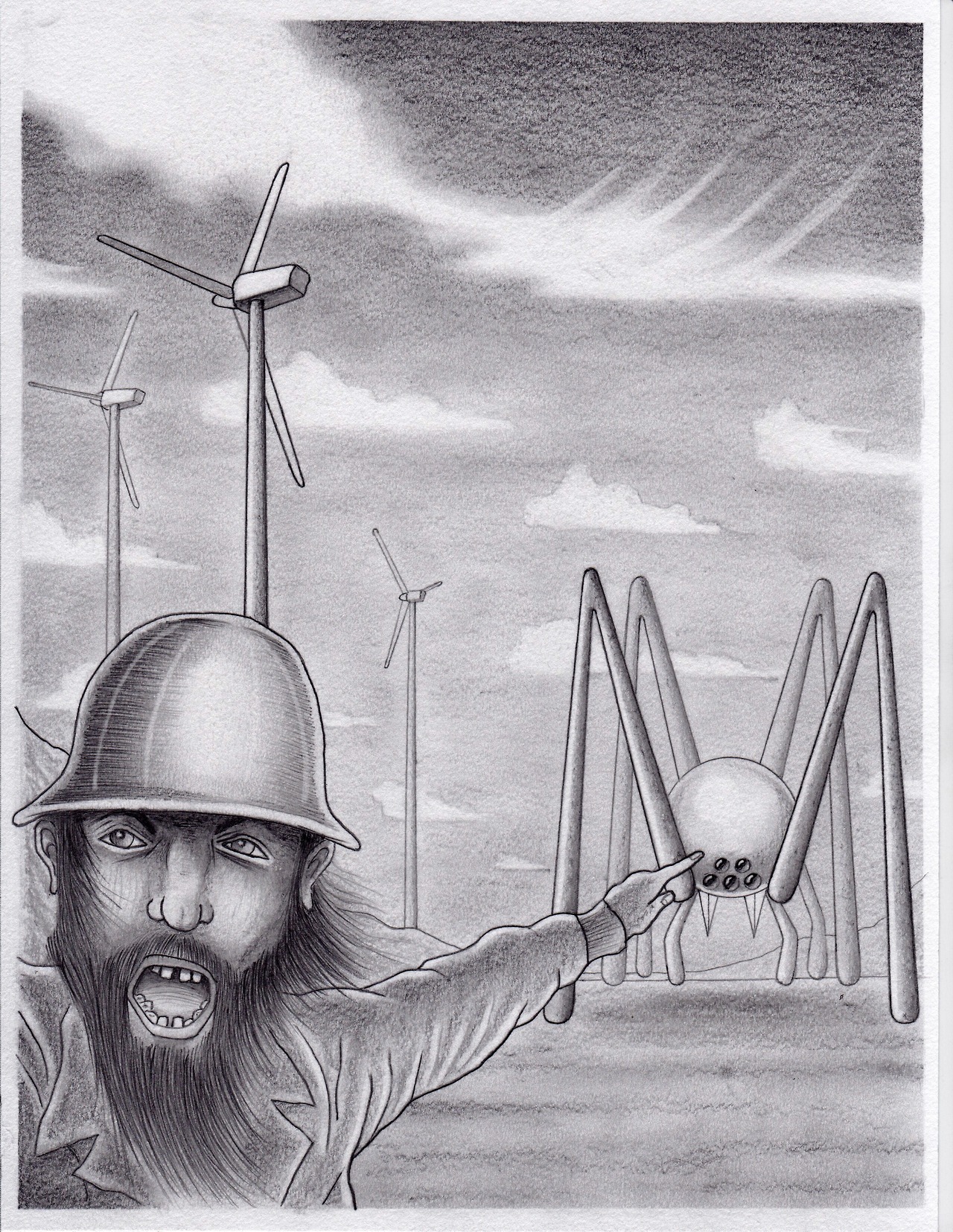 Ted Casterline A GSA Wind Turbine Tech Sounds the Alarm as an EPA U38 Appears in the Distance Pencil on paper 11" x 8 ½" My Instagram My Online Shop Tumblr — Immediately post your art to a topic and get feedback. Join our new community, EatSleepDraw...