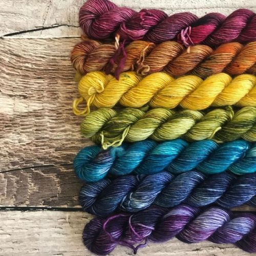 makingyarn - ROYGBIV Mini Skein Sets on Plush Single are now in...