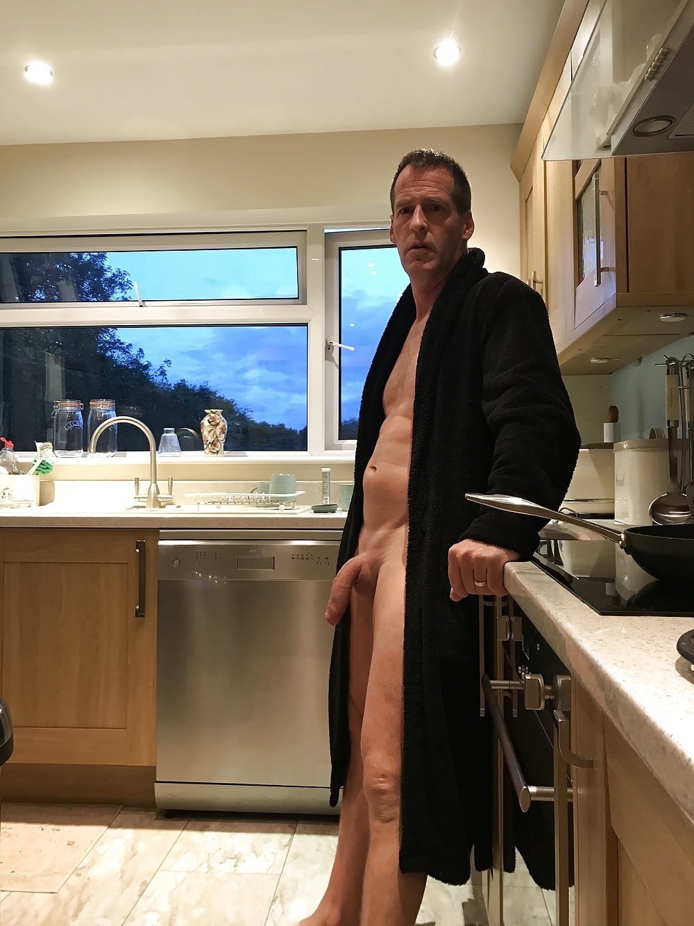fuckmetx:
â€œI was staying at my best friendâ€™s house, and for some reason I woke with the first light. I went to the kitchen and found his father there, his cock and body on display. â€œOh, I didnâ€™t know anyone was up. I suppose I should close my robe,â€...