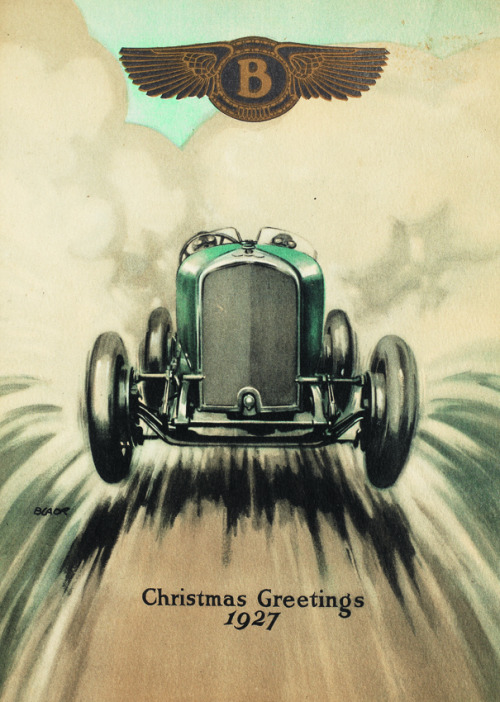 frenchcurious - Carte de vœux Bentley 1927. - Source The Golden...