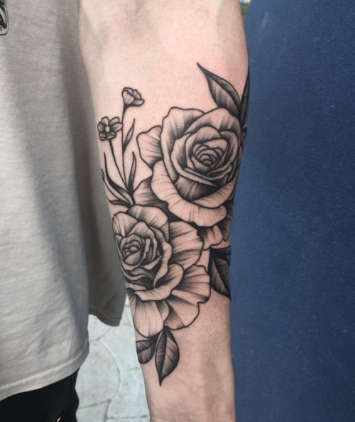 tattooartfan - Rose tattoo by Tori Kopp at Hart and Huntington...