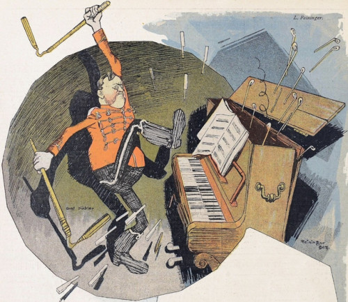 From Lustige Blätter, 1899.From winged pianos to rocking...