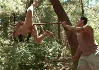 Outdoor bondage sex