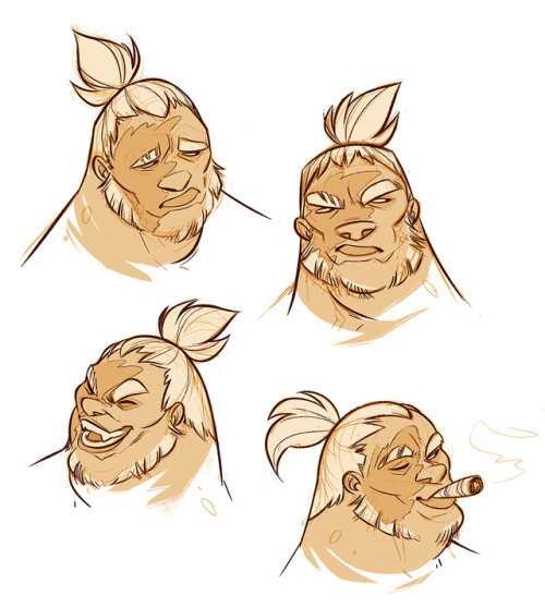 coconutmilkyway:Some roadhog faces done while drawpile-ing with...