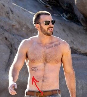 Chris Evans’ Tattoos  Find someone who respect you for who you are