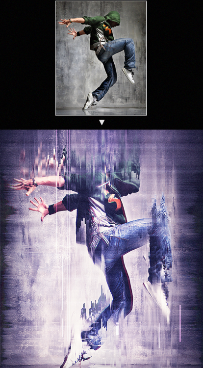 graphicdesignblg - Animated Glitch - Photoshop ActionThis...