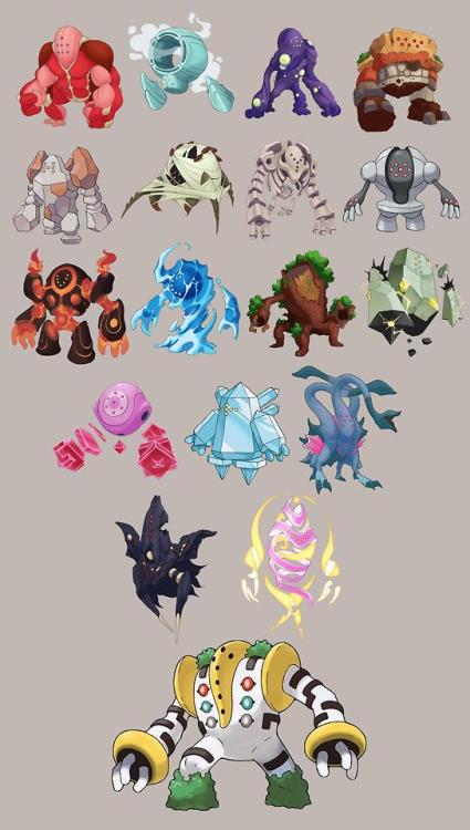fakemon - PageofSean - I’ve finally completed a Regi for every...
