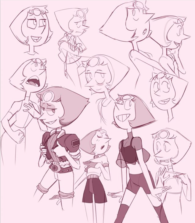 Practice drawing Lapis and Pearl.