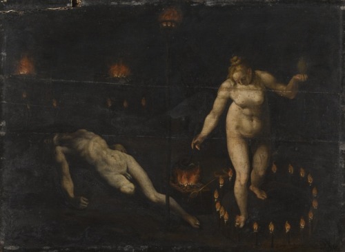 laclefdescoeurs - A Witchcraft Scene, Flemish School, 17th...