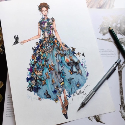 culturenlifestyle - Enchanting Gown Illustrations Composed by...