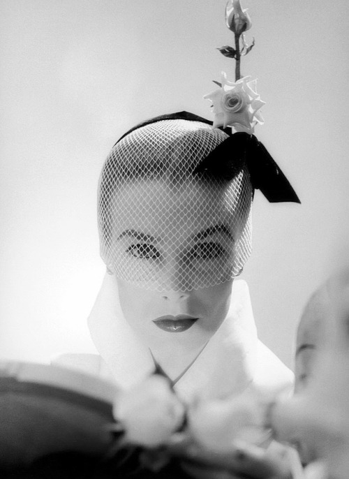 wehadfacesthen - Lillian Marcuson wears a veiled hat by Lily...