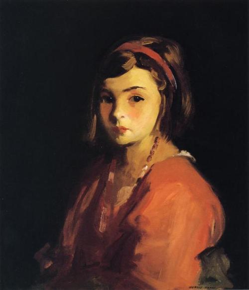 artist-henri - Agnes in Red (Agnes Schleicher), Robert...