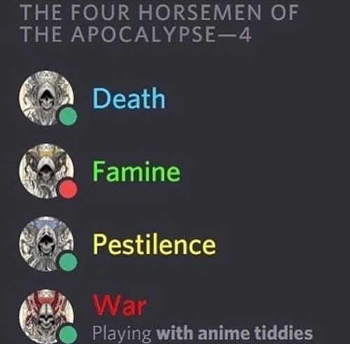 awesomesthesia:The Four Horsemen of the Apocalypse