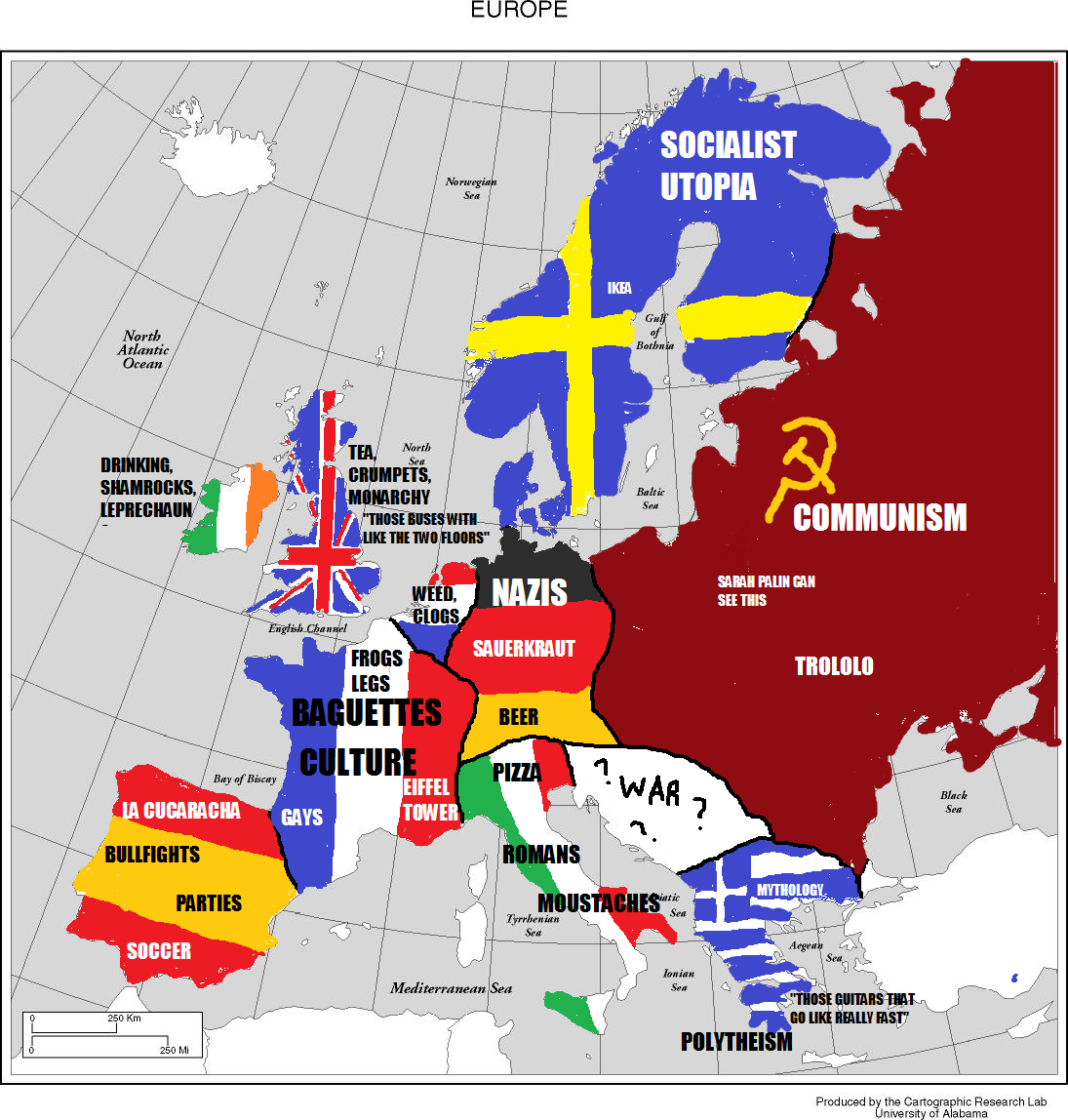 Mapa de Europa simplificado
