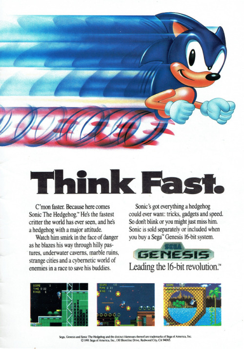 sonichedgeblog:Think Fast - one of the first promotional...
