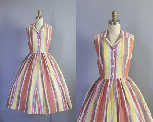 littlealienproducts - Vintage Striped Dress...