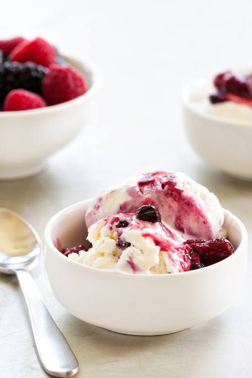 guardians-of-the-food - No Churn Roasted Berry Ice Cream