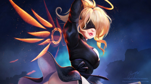 prywinko - Mercy 2B cosplay January reward!Wallpaper, NSFW,...