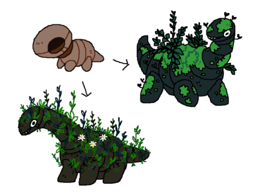 mossworm:Clay figures come to life when plants are grown on...