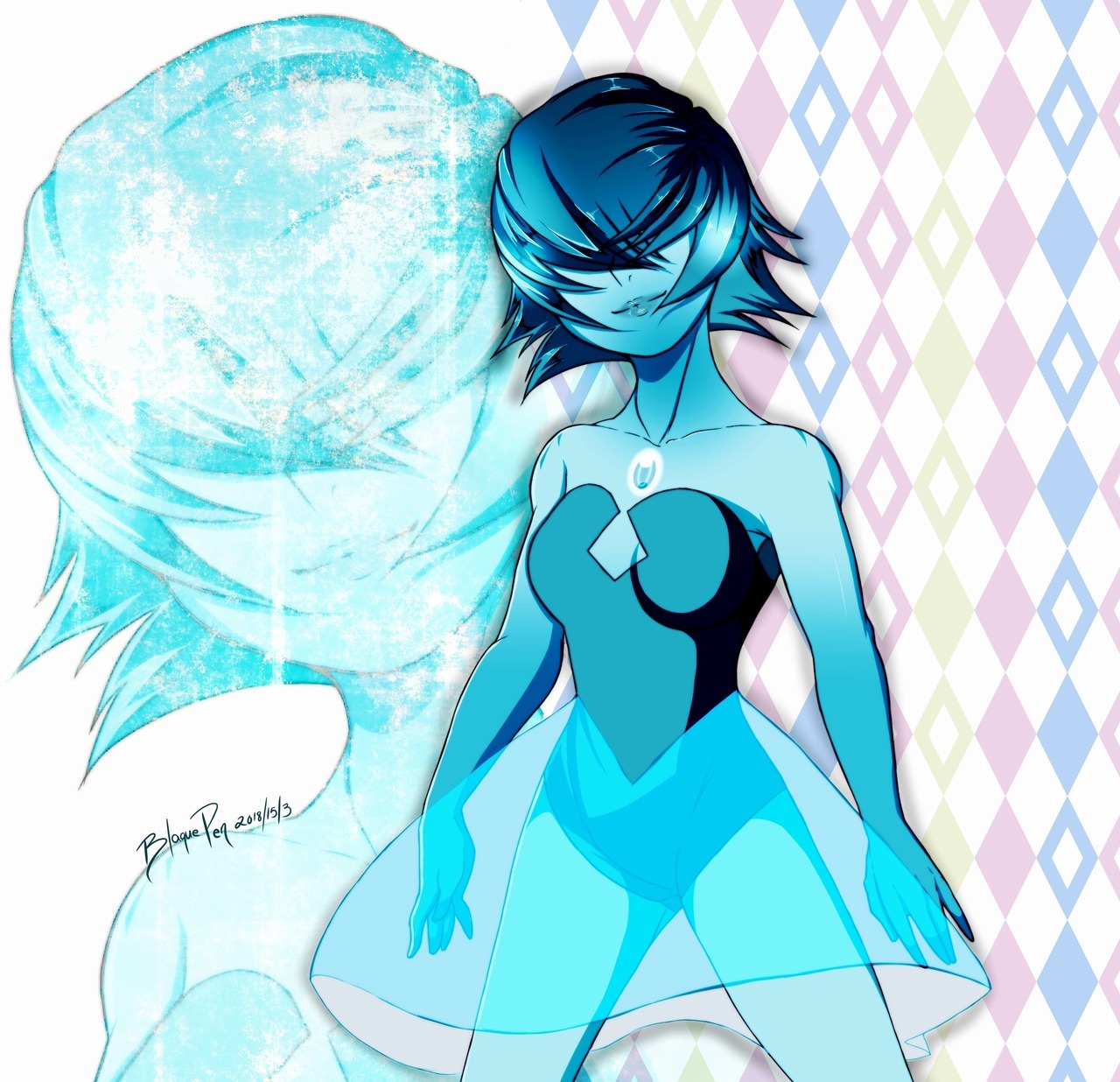 I did this fan art piece of Blue Pearl just about a week ago. I wanna revisit this piece and make it better. The cell shading is off and it doesn’t really speak to me like I thought it would…