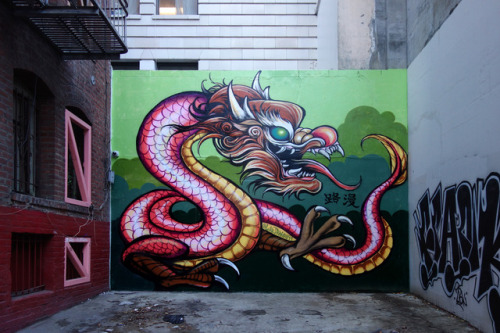 streetartsf - Talons.Luke DragonGrant Ave @ Pine St in San...