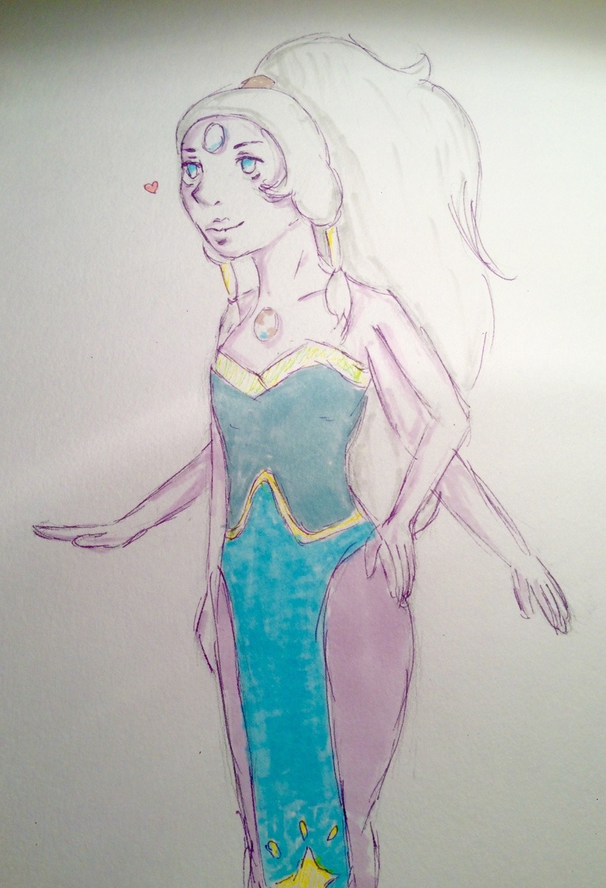 Day 10. Gigantic All I could think about was the “Giant Woman” song from Steven Universe, so I drew Opal! She definitely has one of the best colour palettes in SU~ So pretty~