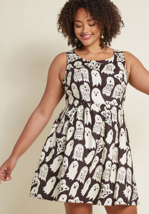 littlealienproducts - Ghost A-Line Dress  from ModCloth