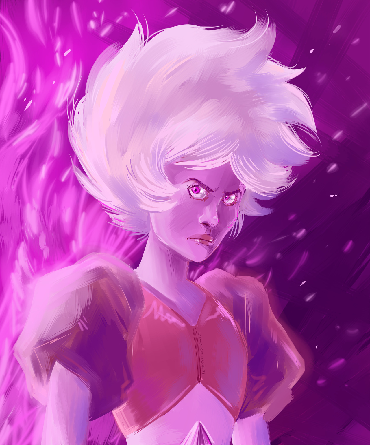 Pink Diamond [Speedpaint]! Thanks for those that hung out for the stream! This little gremlin was fun to paint! :D