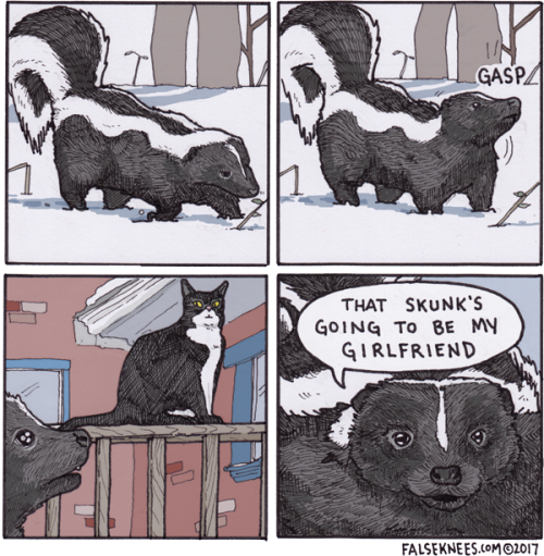 krack-kitty - This was the entire thought process of Pepe le Pew