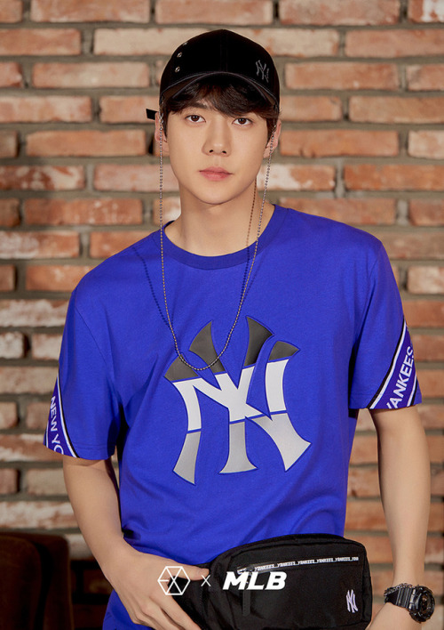 MLB Korea Website Update with Sehun: LOOKBOOK EXO X MLB 18SS...