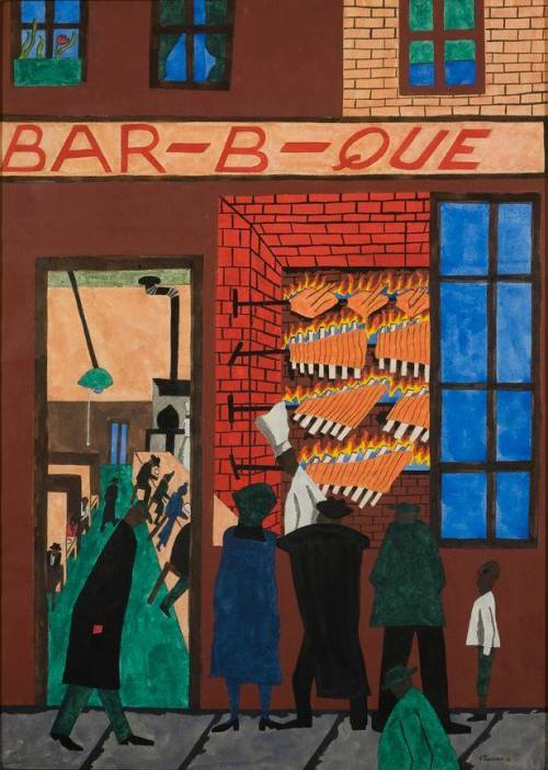 frenchcurious - Jacob Lawrence - Bar-b-que, 1942. - source Arte...