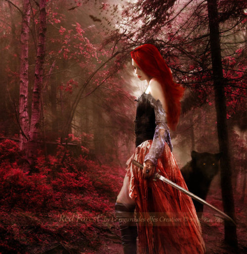 char-portraits - Red Forest by Le-Regard-des-Elfes