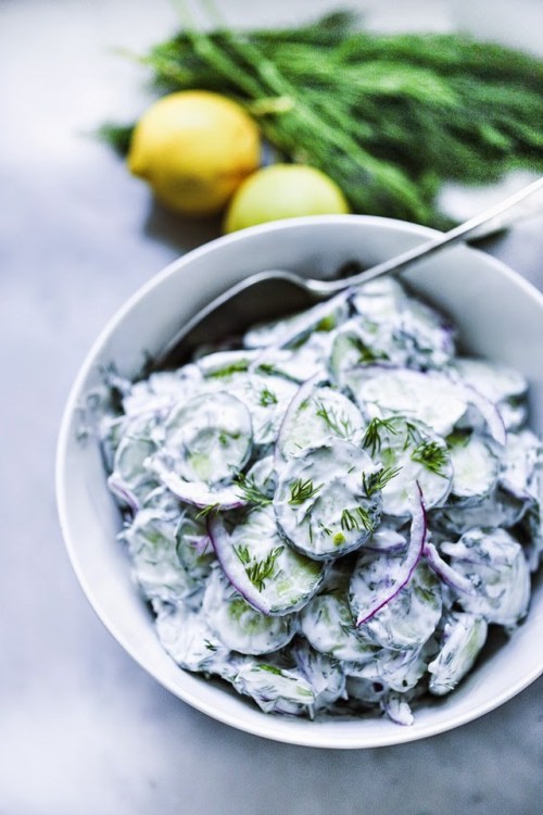 hoardingrecipes - Turkish Cucumber Salad with Dill and Mint