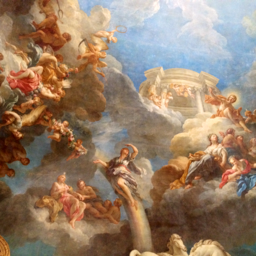 lazybonesillustrations - The ceilings at Versailles today