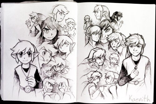 kaenith - A couple pages from my sketchbook - panel redraws, first...