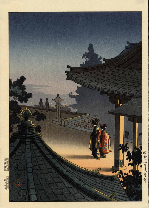 lilacsinthedooryard:Tsuchiya Koitsu (Japan, 1870-1949)Evening...