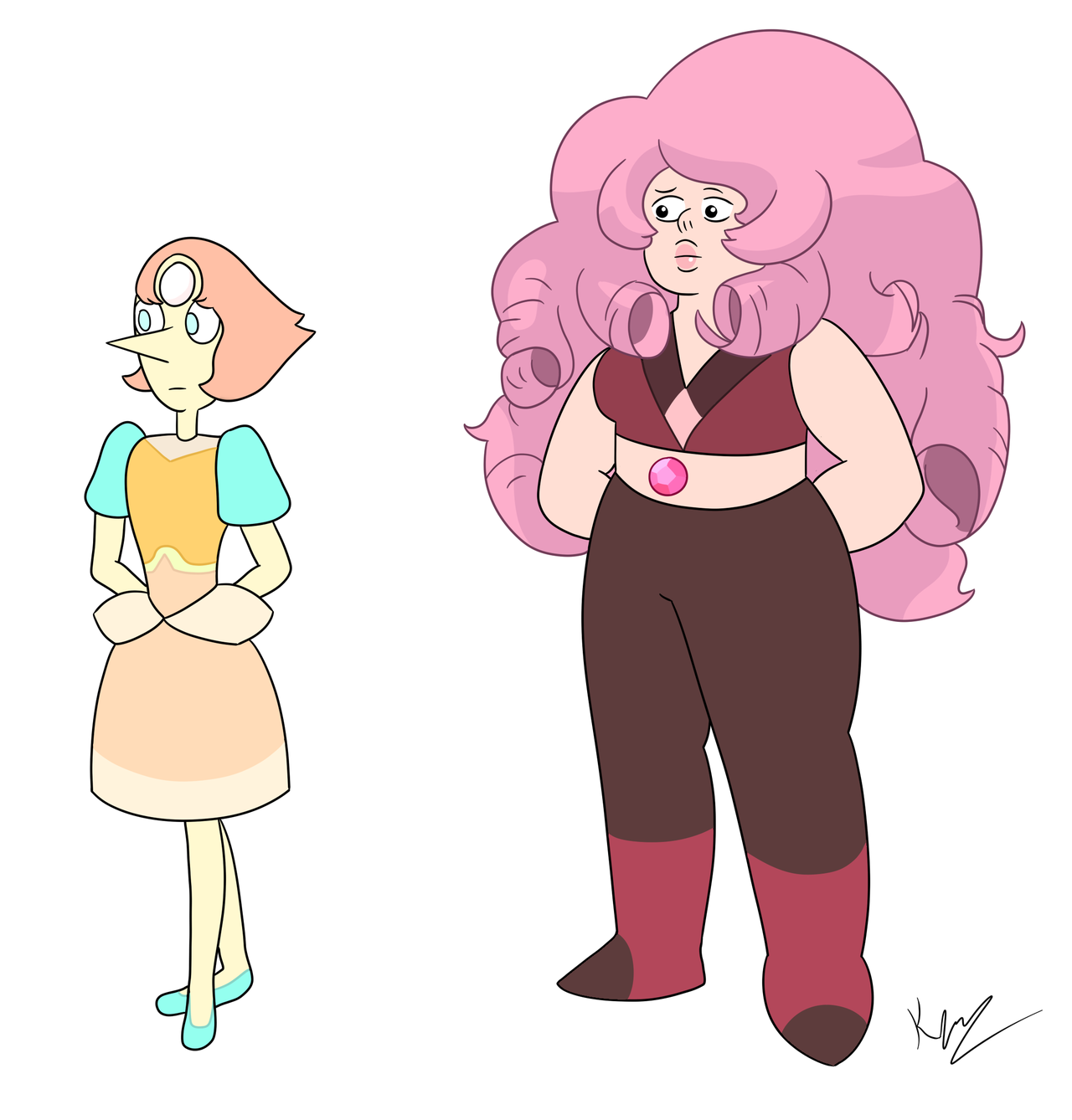 Past Pearl and Rose Quartz Soldier
