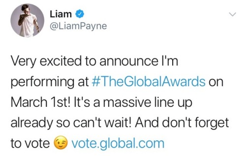 thedailypayne:16/2Vote for Liam in the Best Male and Best...