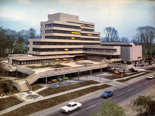 germanpostwarmodern - Town Hall (1975-77) in Bad Salzuflen,...