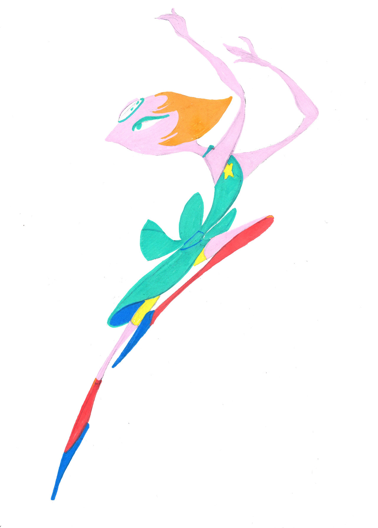 a pearl painted in paint markers