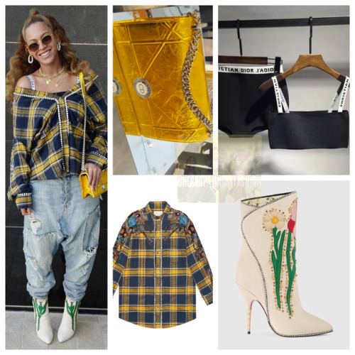 Gucci embroidered plaid oversized shirt ($4,800)Dior diorama...