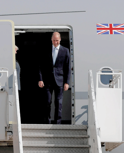 mr-mrswales - The Duke of Cambridge arrives at Marka Airport for...