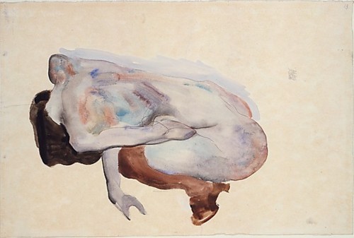 miguelmadriz-blog - Egon Schiele, Crouching Nude in Shoes and...