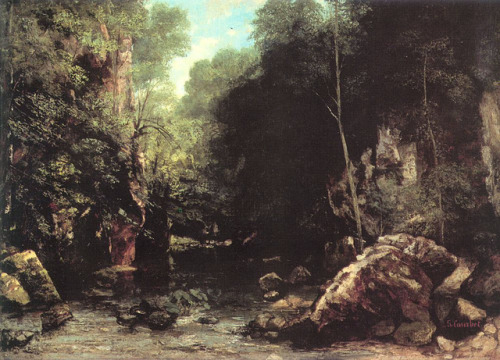 artist-courbet:The Black Creek, Gustave...
