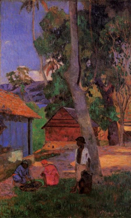 Around the huts, Paul GauguinMedium:...