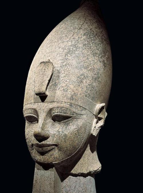 grandegyptianmuseum - Colossal head of Amenhotep III (pink...