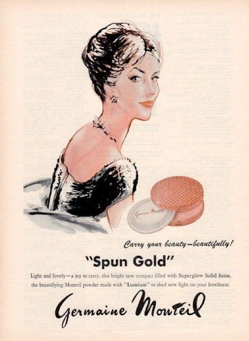 elza32358 - 1961 Germaine Monteil “Spun Gold” compact powder.