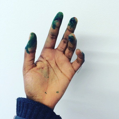 joymiessiblog:My hands after making art extendedig:...