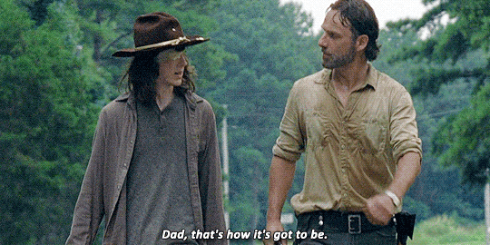 Image result for rick and carl gif